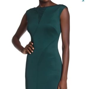 Vince Camuto Cap Sleeve Mesh Panel Sheath Dress